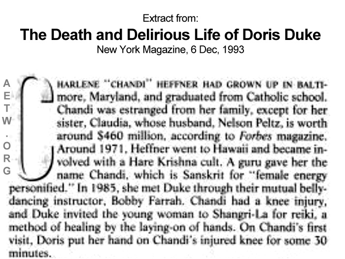 Doris Duke practices Reiki