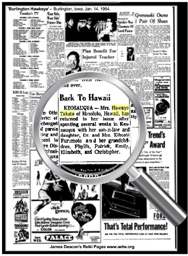 Hawato Takata, Burlington Hawk Eye, Iowa, 1964