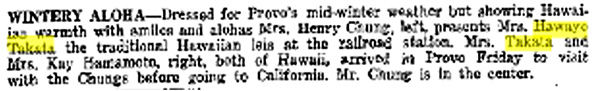 Hawayo Takata, Provo, Utah, 1960